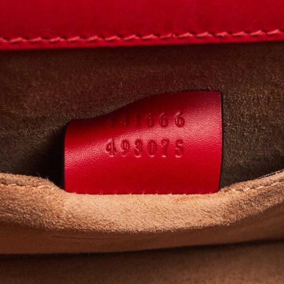 Gucci Red Leather Mini Sylvie Shoulder Bag - Picture 5 of 11